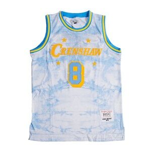 KOBE CRENSHAW BASKETBALL JERSEY (BLUE MARBLE). Size Medium.
